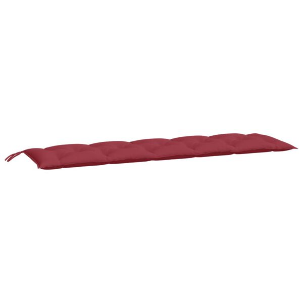 vidaXL Coussins de banc de jardin lot de 2 rouge bordeaux tissu Oxford