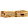 vidaXL Tables de chevet murales 2 pcs bois massif d'acacia