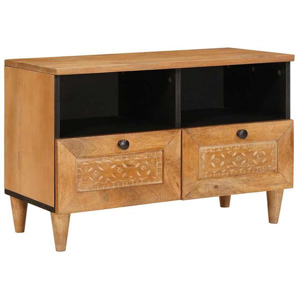 vidaXL Unites TV Marron Clair 70 x 33 x 46 cm Bois d'ing&eacute;nierie