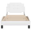 vidaXL Cadre de lit sans matelas Zadar blanc 90x190 cm similicuir