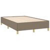 vidaXL Sommier &agrave; lattes de lit matelas et LED taupe 120x190 cm tissu