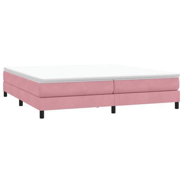 vidaXL Sommier &agrave; lattes de lit sans matelas rose 200x210 cm velours