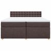 vidaXL Sommier &agrave; lattes de lit avec matelas Marron fonc&eacute; 200x200 cm