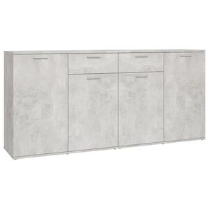vidaXL Buffet Gris b&eacute;ton 160x36x75 cm Bois d'ing&eacute;nierie