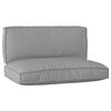 vidaXL Set de coussins de palette 2 pcs Gris Tissu Oxford