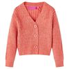 Cardigan tricot&eacute; pour enfants rose moyen 128