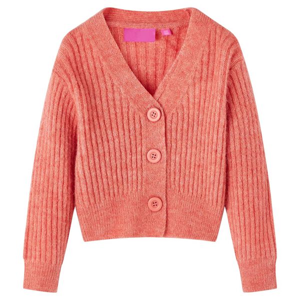 Cardigan tricot&eacute; pour enfants rose moyen 128