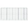 vidaXL Panier gabion avec couvercle 450x100x200 cm fer galvanisé