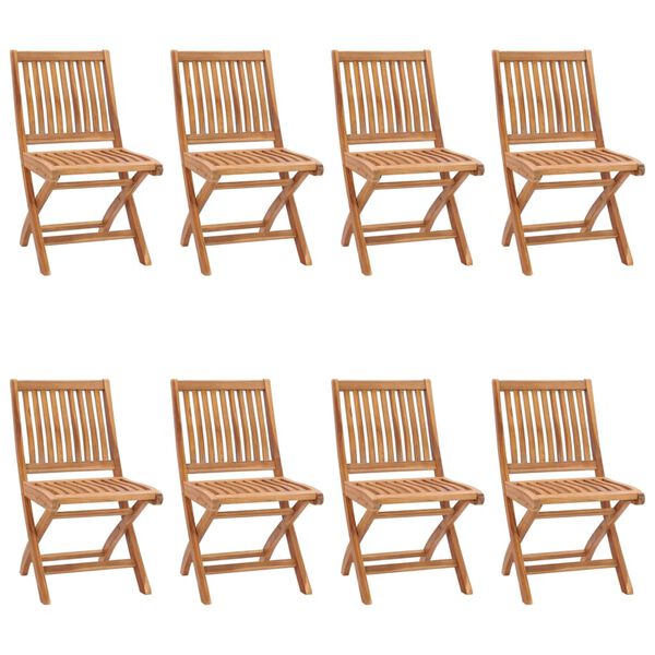 vidaXL Chaises pliables de jardin avec coussins lot de 6 Bois de teck