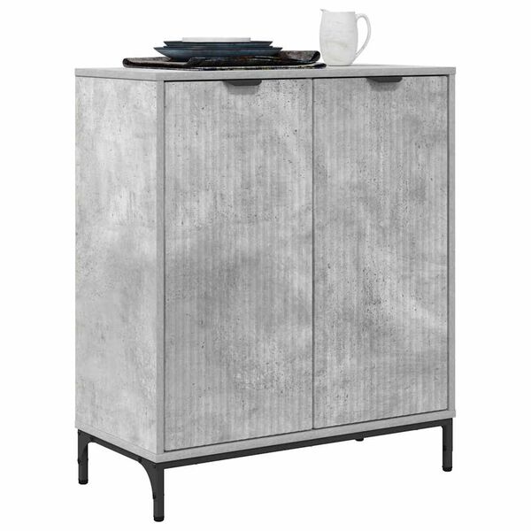 vidaXL Buffet Gris b&eacute;ton 69,5 x 33 x 82 cm Bois d'ing&eacute;nierie