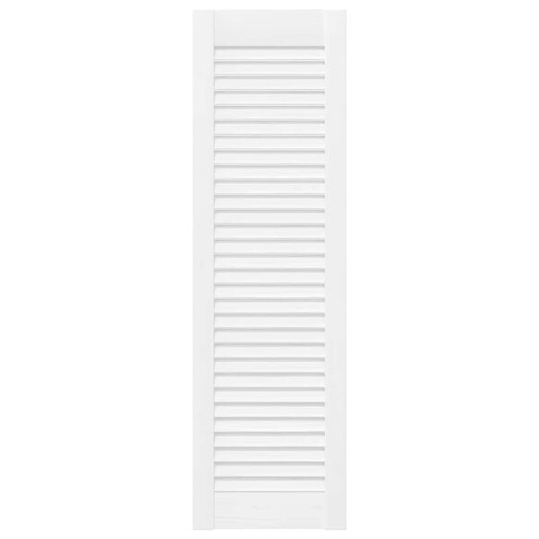 vidaXL Portes d'armoire &agrave; persiennes 2 pcs blanc 99x29,5 cm