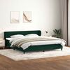 vidaXL Sommier &agrave; lattes de lit et matelas vert fonc&eacute; 180x210cm velours