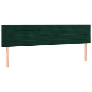 vidaXL T&ecirc;tes de lit 2 pcs Vert fonc&eacute; 100x5x78/88 cm Velours