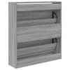 vidaXL Armoire à chaussures sonoma gris 80x21x87,5cm bois d'ingénierie