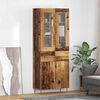vidaXL Haut Armoire avec tiroir 2 pcs Bois ancien Bois d'ing&eacute;nierie