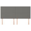 vidaXL T&ecirc;te de lit Gris fonc&eacute; 200x5x118/128 cm Tissu