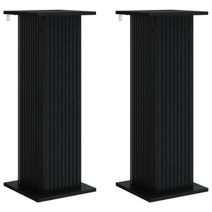 vidaXL Support de Plante 2 pcs Noir 30,5 x 30 x 80,5 cm