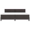 vidaXL Lit &agrave; ressorts avec matelas Marron fonc&eacute; 200 x 200 cm tissu