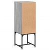 vidaXL Armoire lat&eacute;rale avec porte en verre sonoma gris 35x37x100 cm