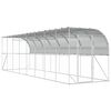 vidaXL Poulailler contre le mur Argent&eacute; 600 x 150 x 215 cm