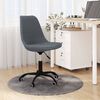 vidaXL Chaise pivotante de salle &agrave; manger Gris fonc&eacute; Tissu