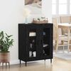 vidaXL Buffet Ch&ecirc;ne noir 69,5 x 34 x 90 cm Bois d'ing&eacute;nierie