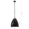 vidaXL Lampe suspendue industrielle 25 W Noir Rond 32 cm E27