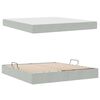 vidaXL Lit avec rangement et matelas Gris clair 180 x 200 cm Velours