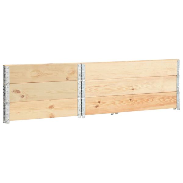 vidaXL Colliers de palette 3 pcs 100x150 cm Bois de pin solide