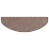 vidaXL Tapis d'escalier auto-adh&eacute;sifs 15 pi&egrave;ces 65 x 21 x 4 cm Marron clair Demi-rond Grand