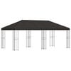 vidaXL Gazebo avec murs lat&eacute;raux 6 x 3 m Anthracite Polyester et Acier