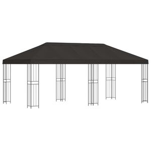 vidaXL Gazebo avec murs lat&eacute;raux 6 x 3 m Anthracite Polyester et Acier