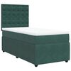 vidaXL Sommier &agrave; lattes de lit avec matelas Vert fonc&eacute; 90x190 cm