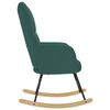 vidaXL Chaise &agrave; bascule Vert fonc&eacute; Tissu