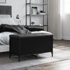 vidaXL Banc de rangement noir 82x42x45 cm bois d'ing&eacute;nierie