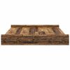 vidaXL Cadre de lit avec rangement Bois Ancien 200 x 200 cm