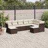 vidaXL Salon de jardin avec coussins 9 pcs marron r&eacute;sine tress&eacute;e