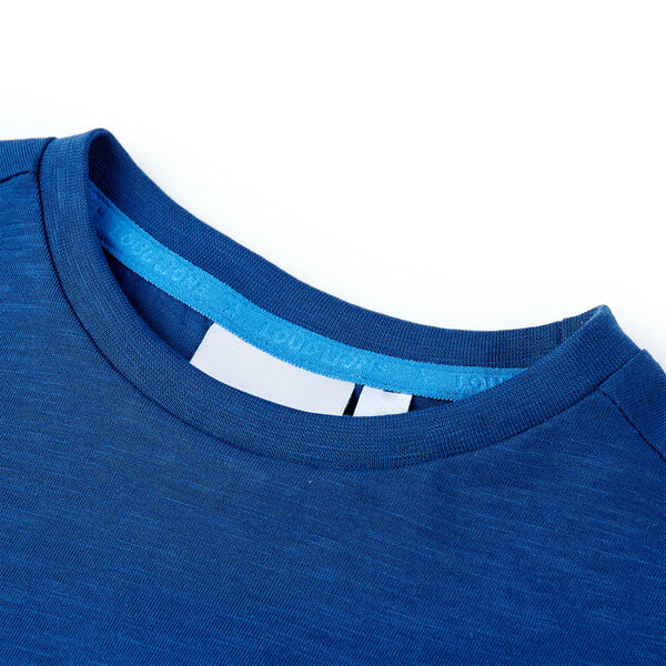 T-shirt pour enfants bleu fonc&eacute; 140