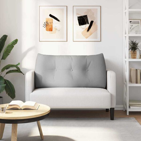 vidaXL Coussin de Dos Gris nuage 100 x 24 x 50 cm tissu