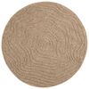vidaXL Tapis de surface Rond Moir&eacute; HUARTE Naturel &Oslash; 160 CM Polyester