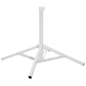 vidaXL Support de parasol Blanc Acier pour 25-32 mm Poteau