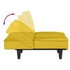 vidaXL Canap&eacute;-lit jaune Velours