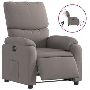 vidaXL Fauteuil inclinable &eacute;lectrique Taupe Tissu