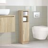 vidaXL Meuble de salle de bain avec porte-rouleau ch&ecirc;ne sonoma
