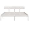 vidaXL Cadre de lit sans matelas blanc bois massif 160x200 cm