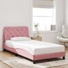 vidaXL Cadre de lit sans matelas rose 100x200 cm velours