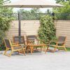 vidaXL Chaises de jardin avec table 5 pcs Gris Bois d'acacia massif