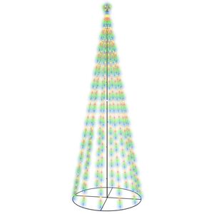 vidaXL Arbre de No&euml;l c&ocirc;ne 732 LED Color&eacute;es 160x500 cm