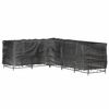 vidaXL Housse de salon de jardin en forme de L 16 œillets 260x210x80cm