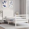 vidaXL Cadre de lit sans matelas blanc 90x200 cm bois massif